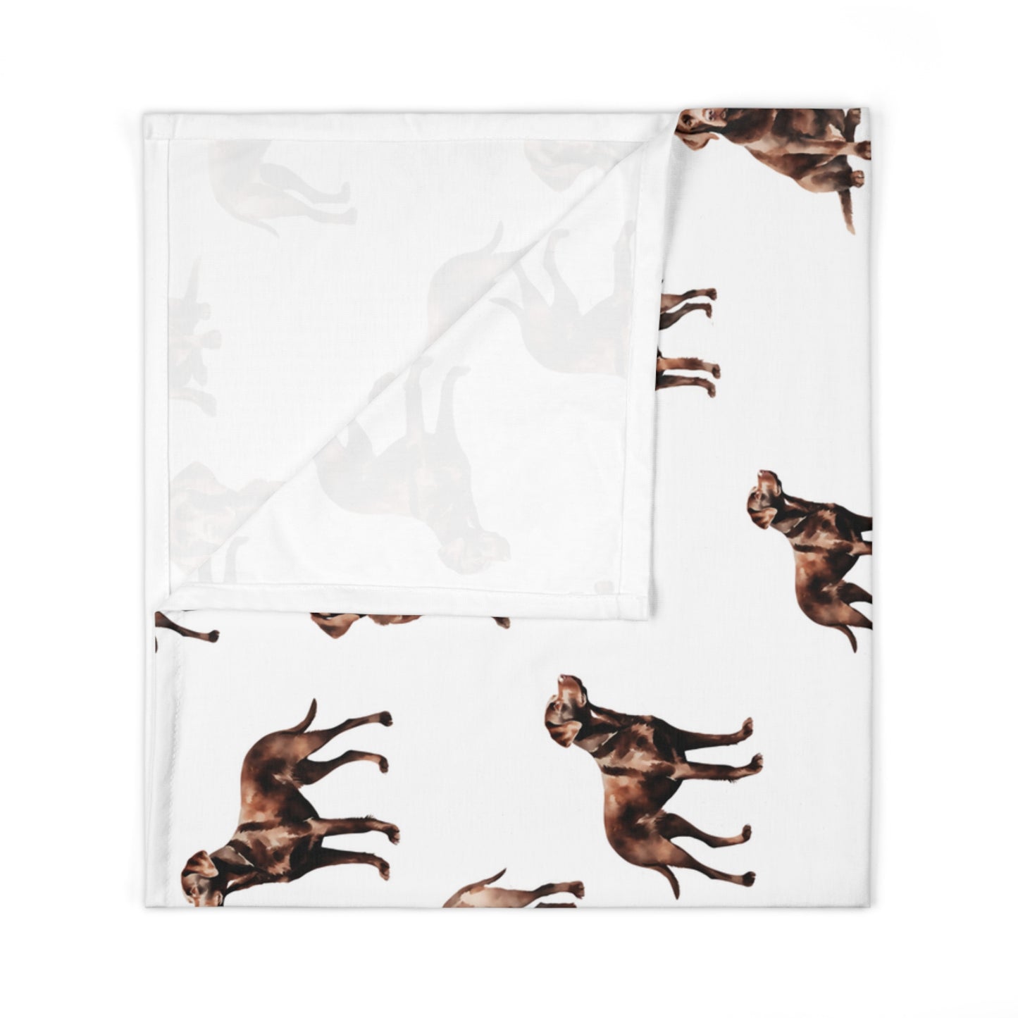 Chocolate Labrador Baby Swaddle Blanket, Baby Gift, Dog Nursery, Puppy Nursery, Lab Mom, Dog Mom, Baby Blanket, Baby Throw, Watercolor