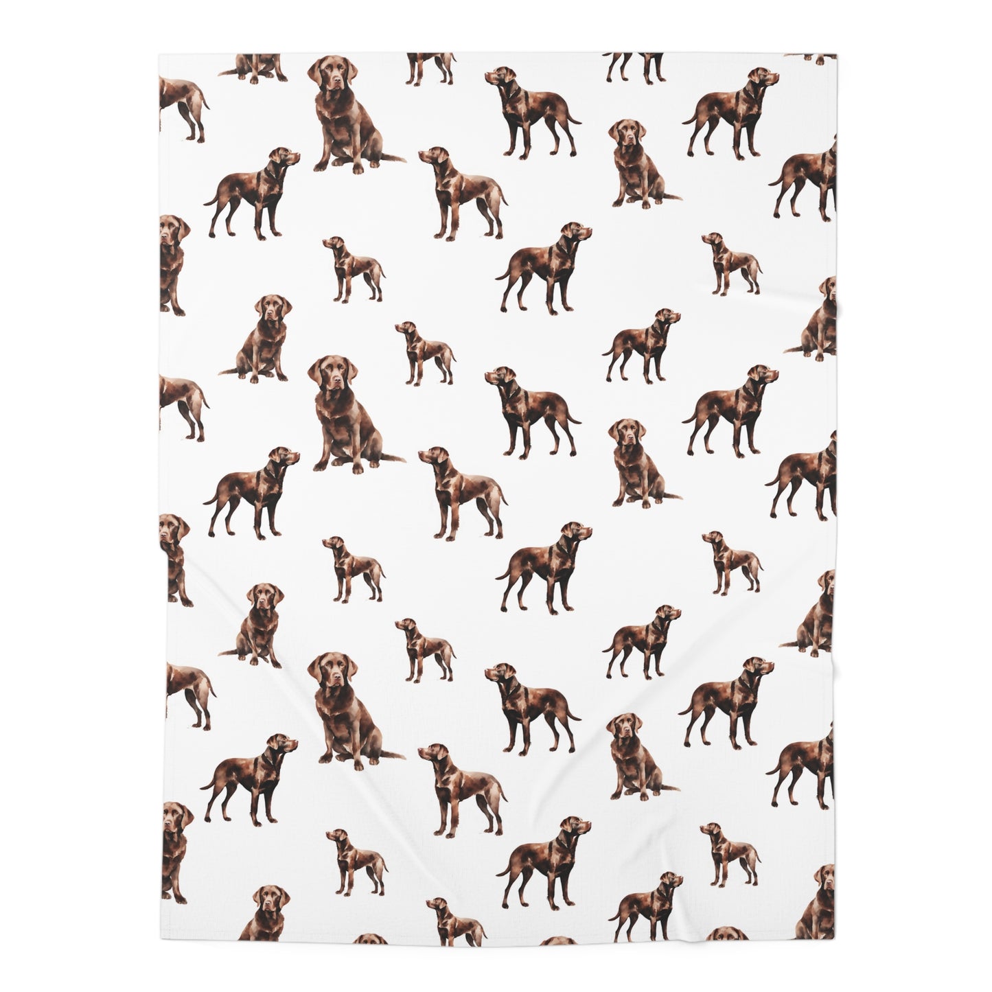 Chocolate Labrador Baby Swaddle Blanket, Baby Gift, Dog Nursery, Puppy Nursery, Lab Mom, Dog Mom, Baby Blanket, Baby Throw, Watercolor