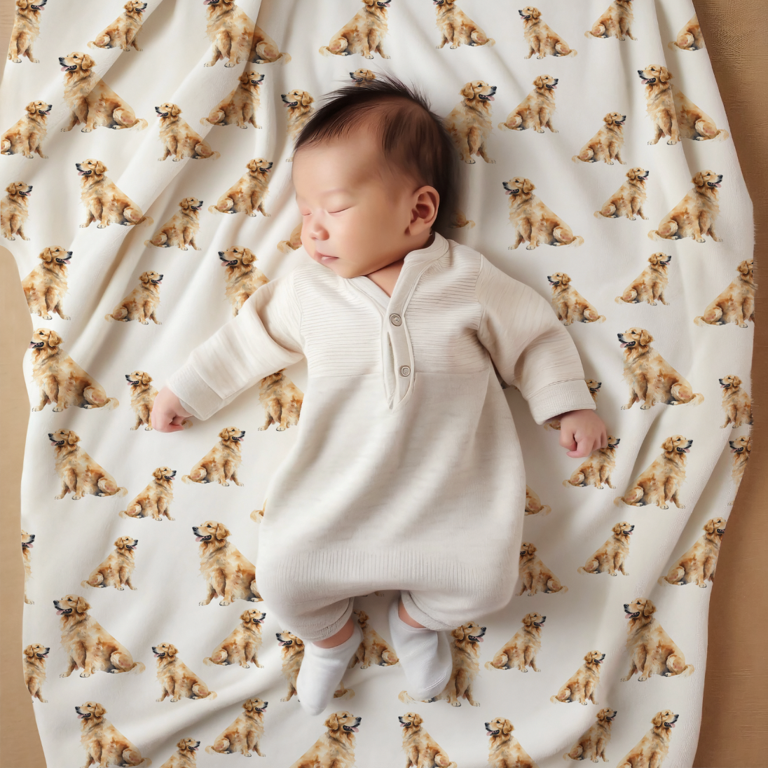 Golden Retriever Baby Blanket, Baby Gift, Golden Retriever Nursery, Dog Nursery, Dog Mom, Dog Lover Baby, Baby Shower Gift