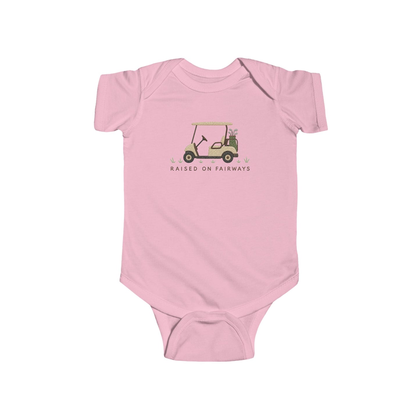 Golf Baby Bodysuit, Raised on Fairways Baby Outfit, Golf Baby Clothes, Golf Baby Shower Gift, Country Club Baby, Future Golfer Onesie