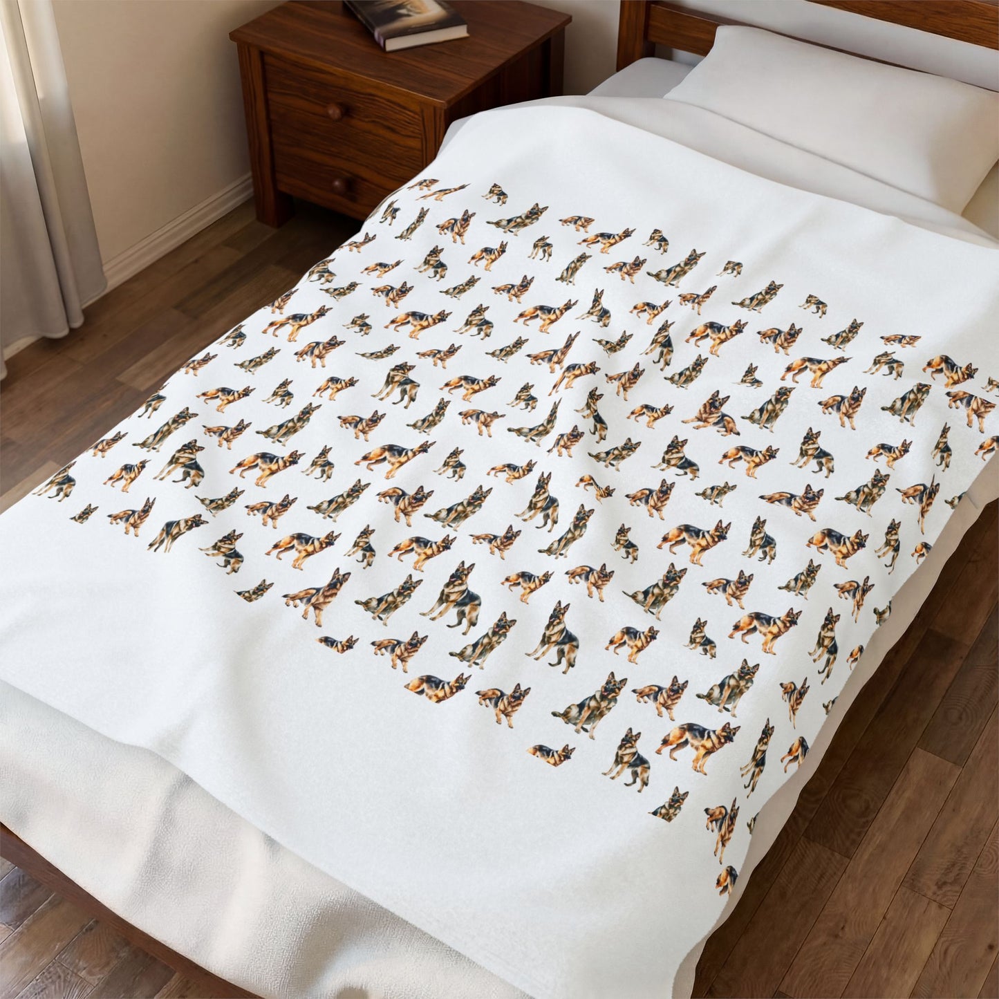 German Shepherd Baby Blanket, Baby Gift, Dog Nursery, Dog Mom, Dog Lover Baby, Baby Shower Gift