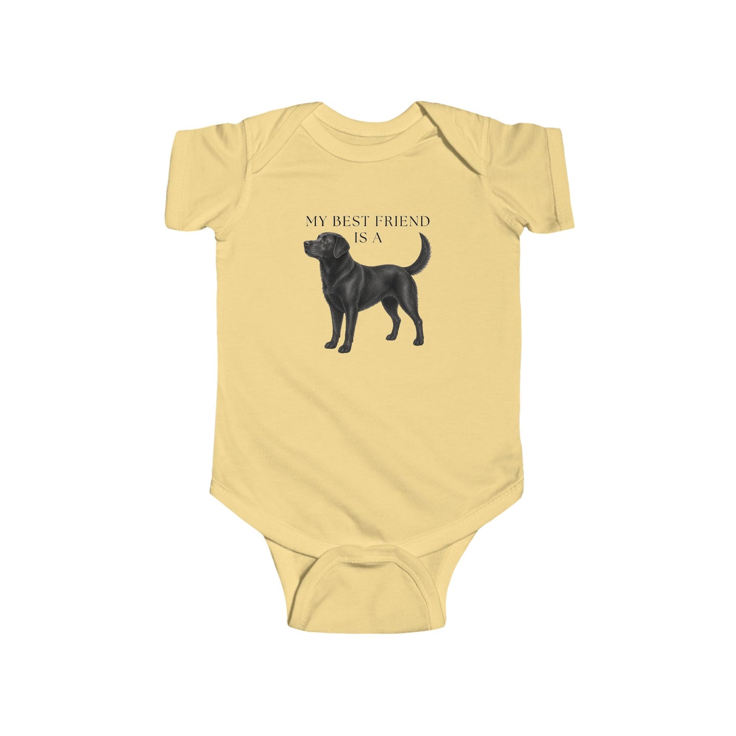 My Best Friend is a Black Lab - Labrador - Black Lab Dog - Baby Outfit - Dog - Baby Shower Gift - Dog Nursery - Baby Shirt - Baby Jumpsuit