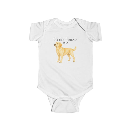 My Best Friend is a Yellow Lab - Yellow Labrador - Baby Outfit - Baby Shower Gift - Dog Nursery - Lake Dog - New Baby Gift