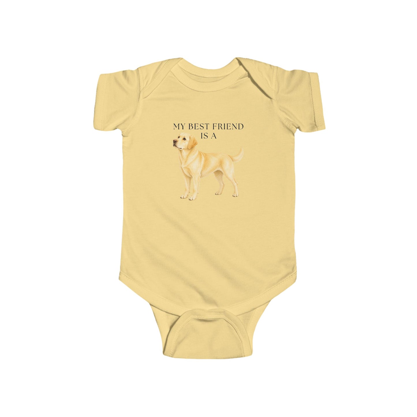 My Best Friend is a Yellow Lab - Yellow Labrador - Baby Outfit - Baby Shower Gift - Dog Nursery - Lake Dog - New Baby Gift