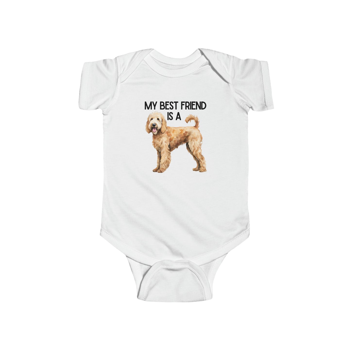 My Best Friend is a Golden Doodle - Poodle - Baby Outfit - Baby Shower Gift -Dog Nursery - Golden Doodle Baby- Nursery Decor