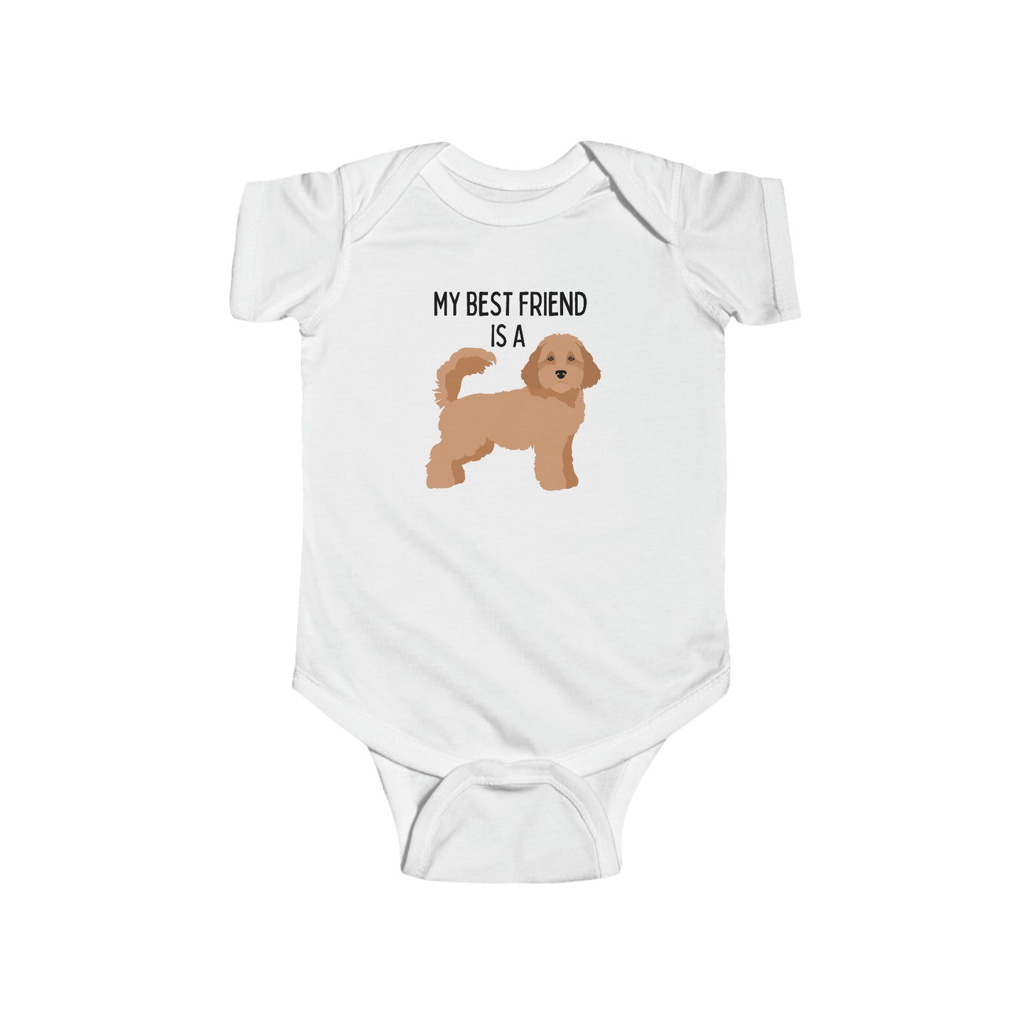 My Best Friend is a Cavapoo - Minipoo - Poodle - Doodle - Baby Shirt - Baby Jumpsuit - Baby Outfit - Dog - Baby Shower Gift - Dog Nursery