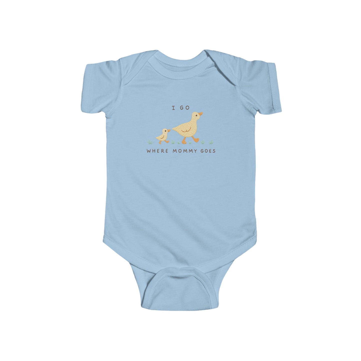 I Go Where Mommy Goes Baby Duck - Baby Outfit - Baby Shower Gift - Mommy Duck Nursery - Duck Nursery - New Baby Gift