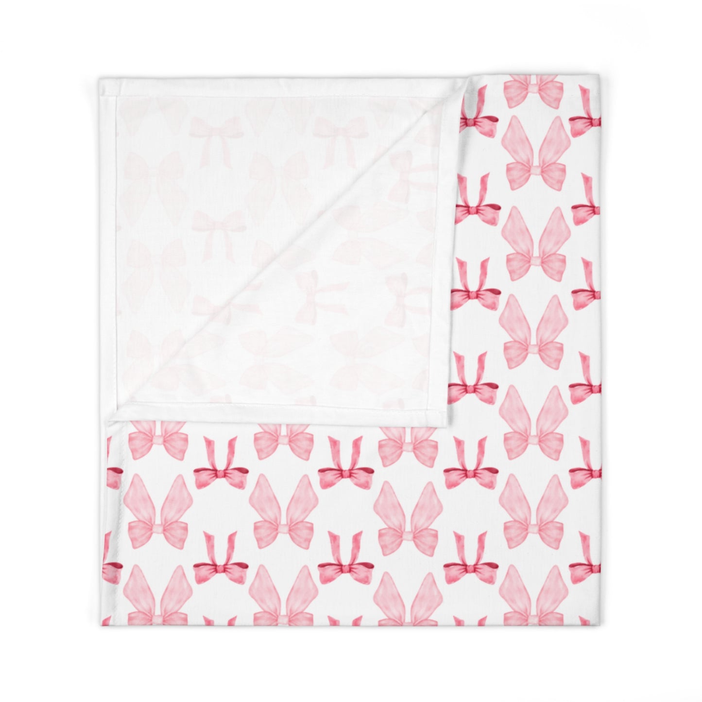 Pink Bow Baby Swaddle Blanket
