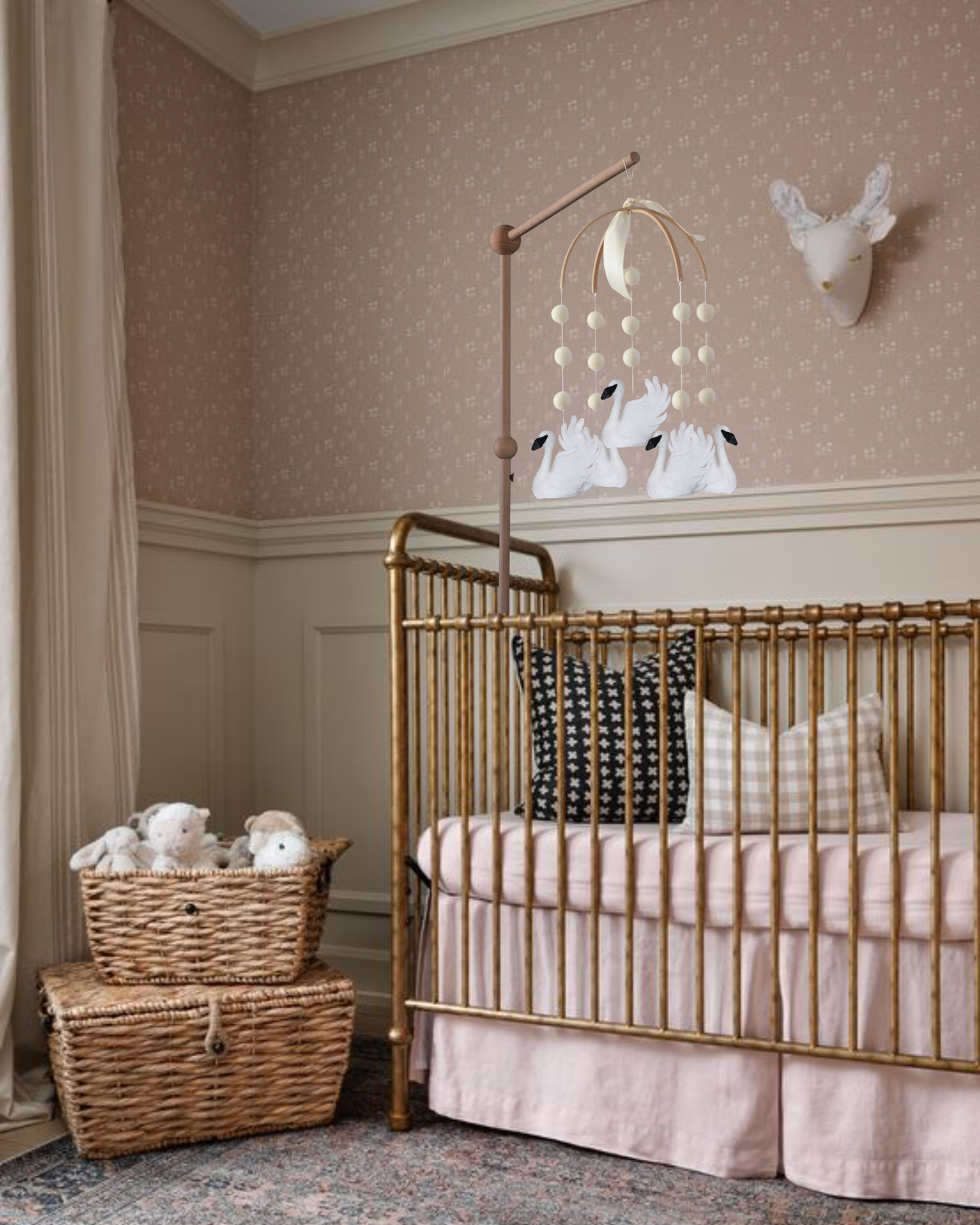 Swan Baby Mobile