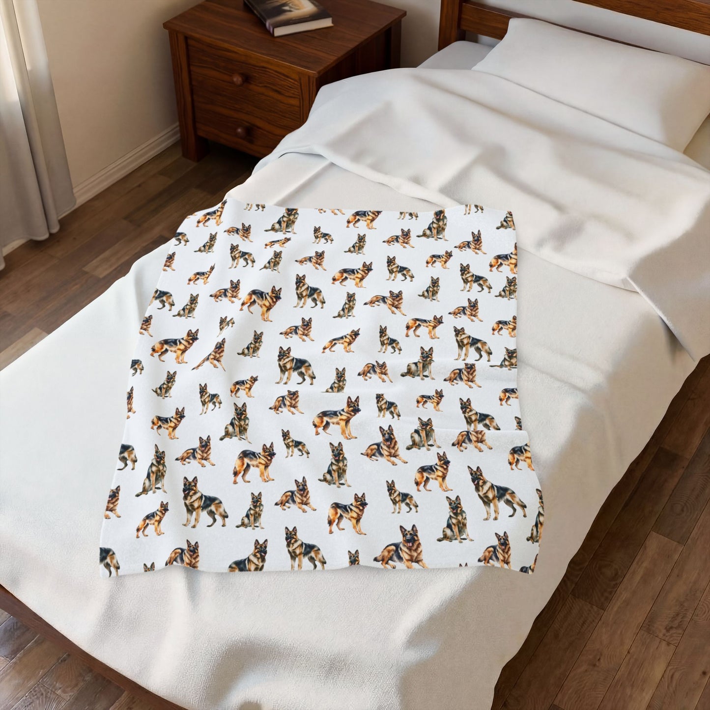 German Shepherd Baby Blanket, Baby Gift, Dog Nursery, Dog Mom, Dog Lover Baby, Baby Shower Gift