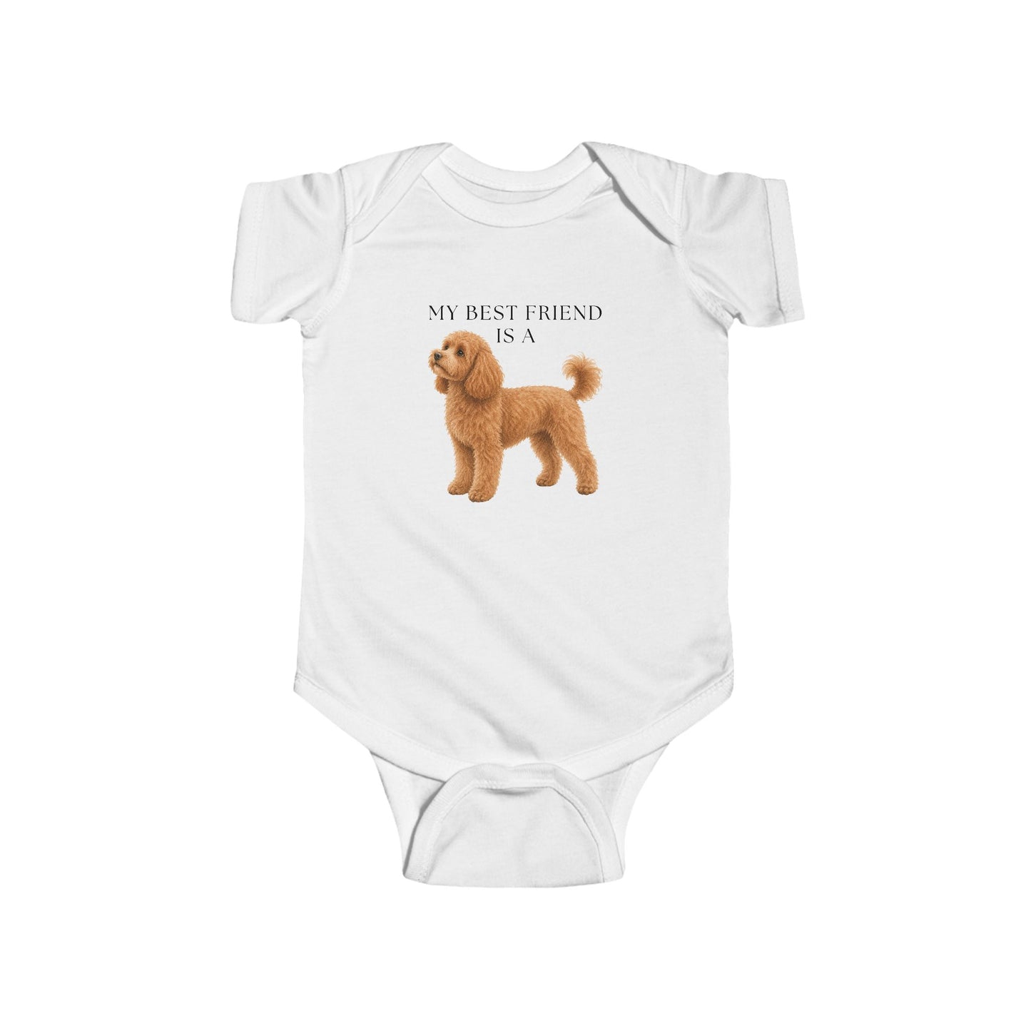 My Best Friend is a Cavapoo - Minipoo - Poodle - Doodle - Baby Shirt - Baby Jumpsuit - Baby Outfit - Dog - Baby Shower Gift - Dog Nursery