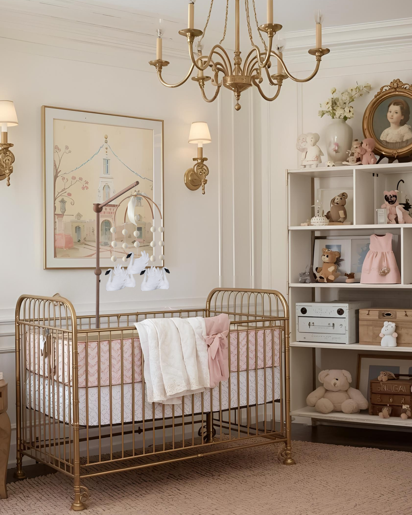 Swan Baby Mobile