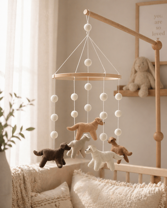 Handmade Dog Baby Mobile