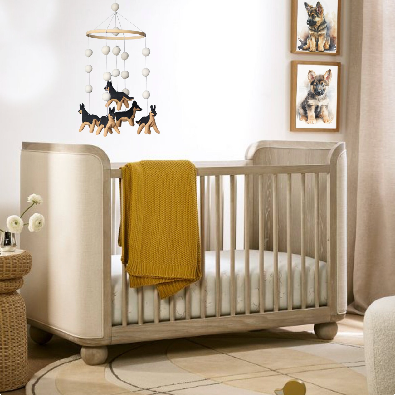 German Shepherd Dog Baby Mobile