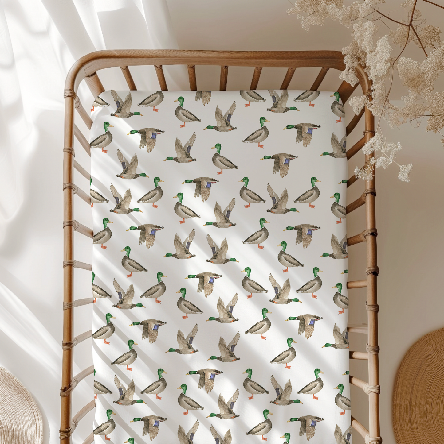 Duck hunting Nursery, Mallard Duck Crib Sheet, Hunting Baby, Baby Gift, Duck Crib Sheet, Hunting Nursery, GSP Nursery, Baby Shower Gift,