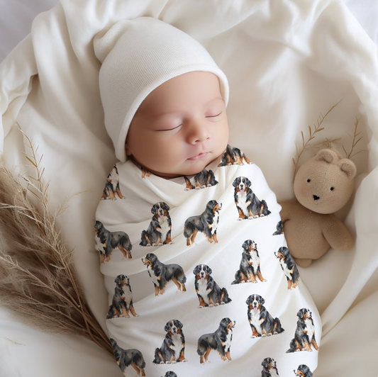 Bernese Mountain Dog Baby Swaddle