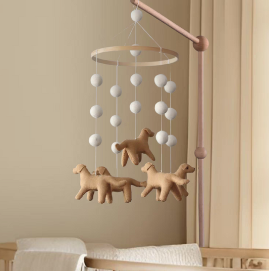 Handmade Felt Dog Baby Mobile