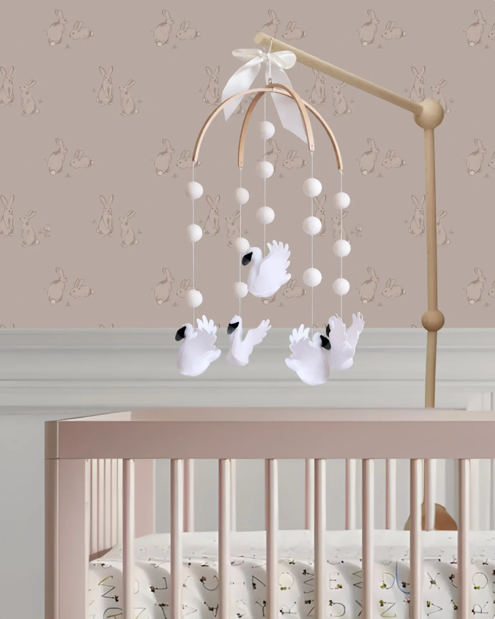 Swan Baby Mobile