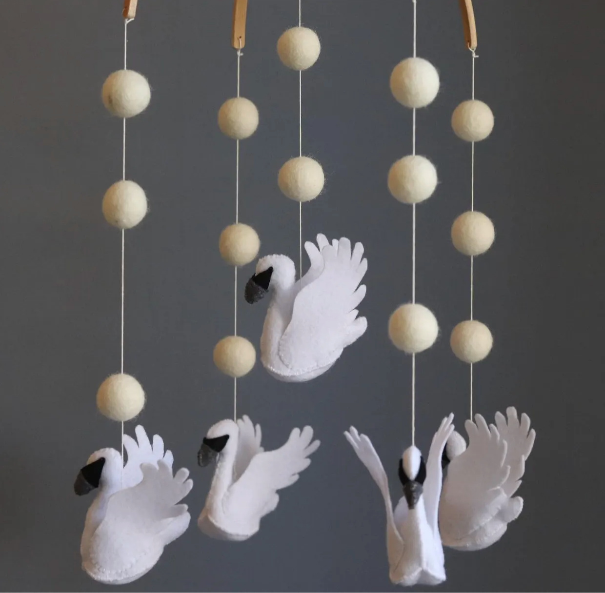 Swan Baby Mobile