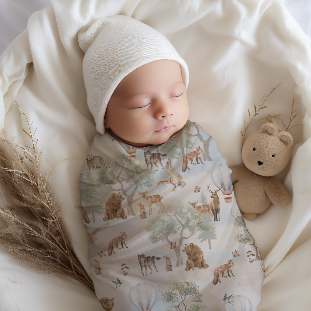 Whimsical Woodland Baby Swaddle